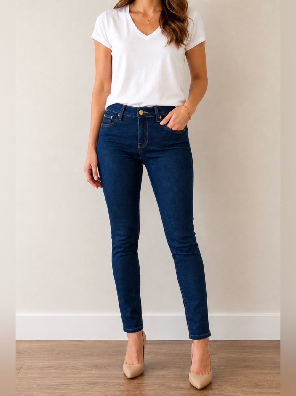 Michael Kors Izzy Skinny Jeans Dark Wash Stretch Denim Women’s Size 8 EUC